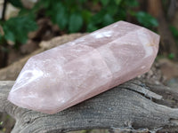 Polished Double Terminated Rose Quartz Points x 6 From Ambatondrazaka, Madagascar