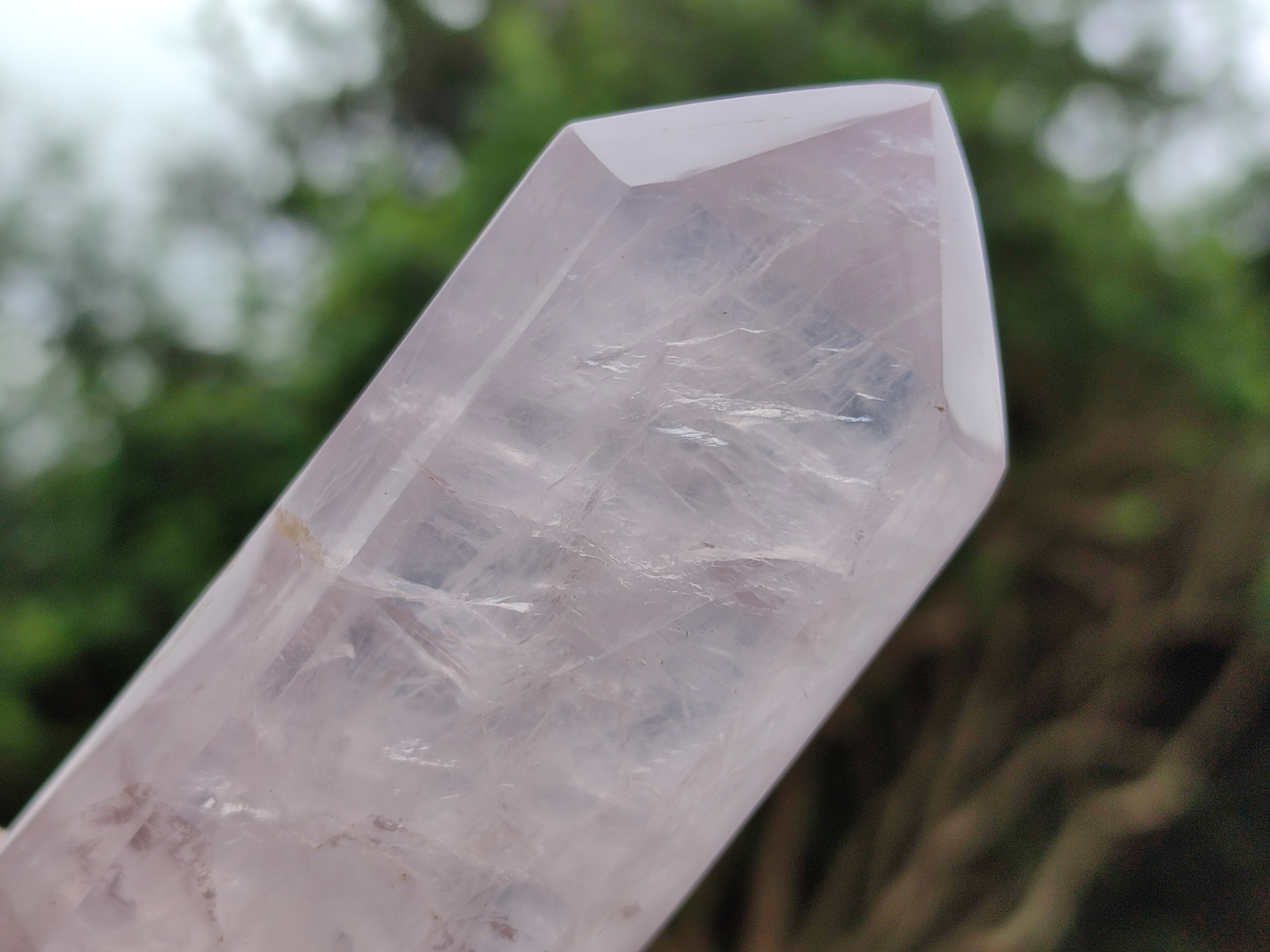 Polished Double Terminated Rose Quartz Points x 6 From Ambatondrazaka, Madagascar - Toprock Gemstones and Minerals 