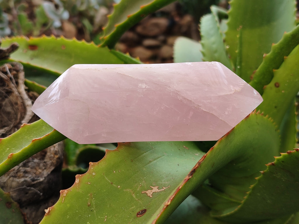 Polished Double Terminated Rose Quartz Points x 6 From Ambatondrazaka, Madagascar - Toprock Gemstones and Minerals 