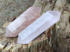 Polished Double Terminated Rose Quartz Points x 6 From Ambatondrazaka, Madagascar - Toprock Gemstones and Minerals 