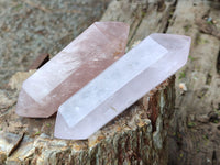 Polished Double Terminated Rose Quartz Points x 6 From Ambatondrazaka, Madagascar
