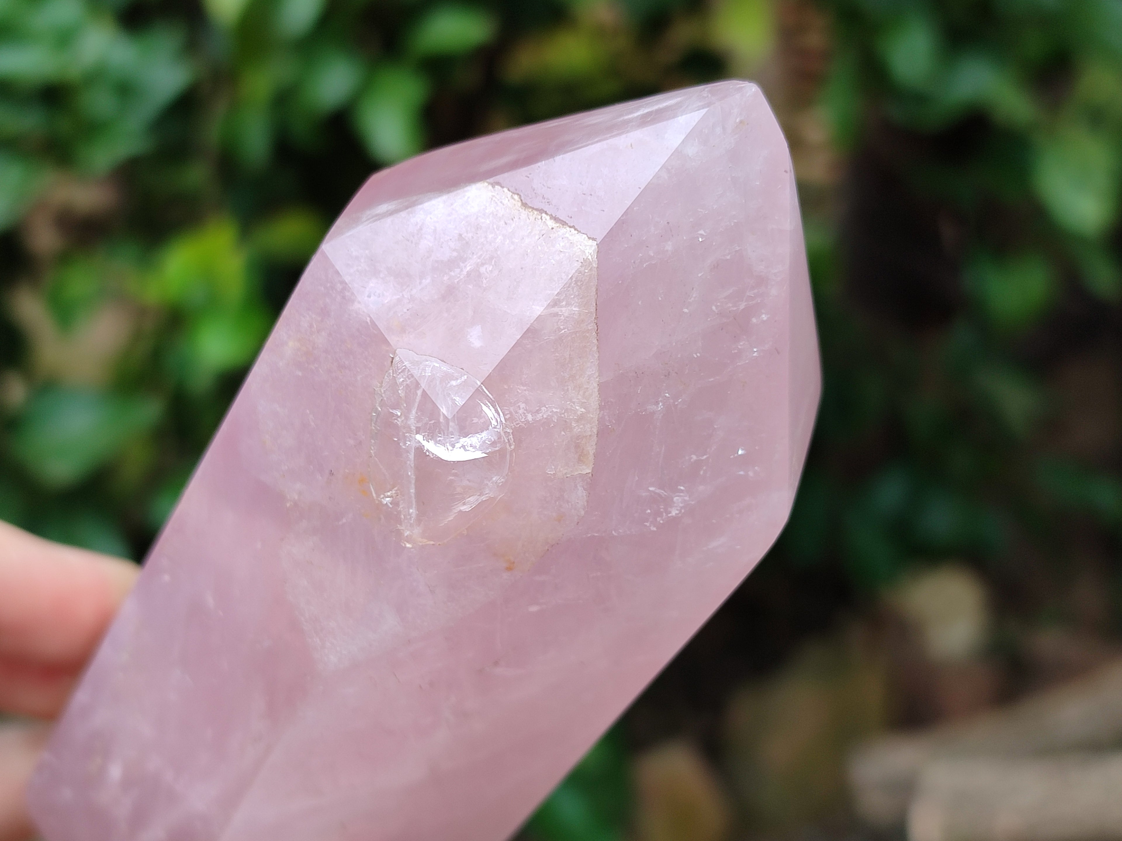 Polished Double Terminated Rose Quartz Points x 6 From Ambatondrazaka, Madagascar - Toprock Gemstones and Minerals 