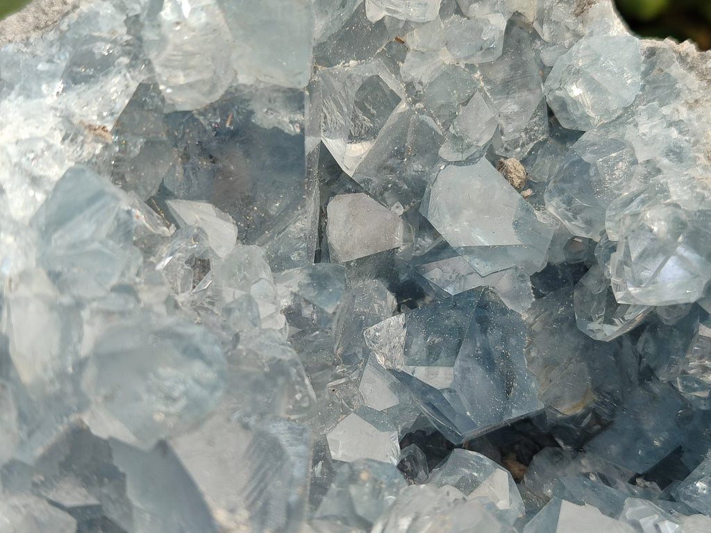 Natural Celestite Geode Clusters x 3 From Sakoany, Madagascar - Toprock Gemstones and Minerals 