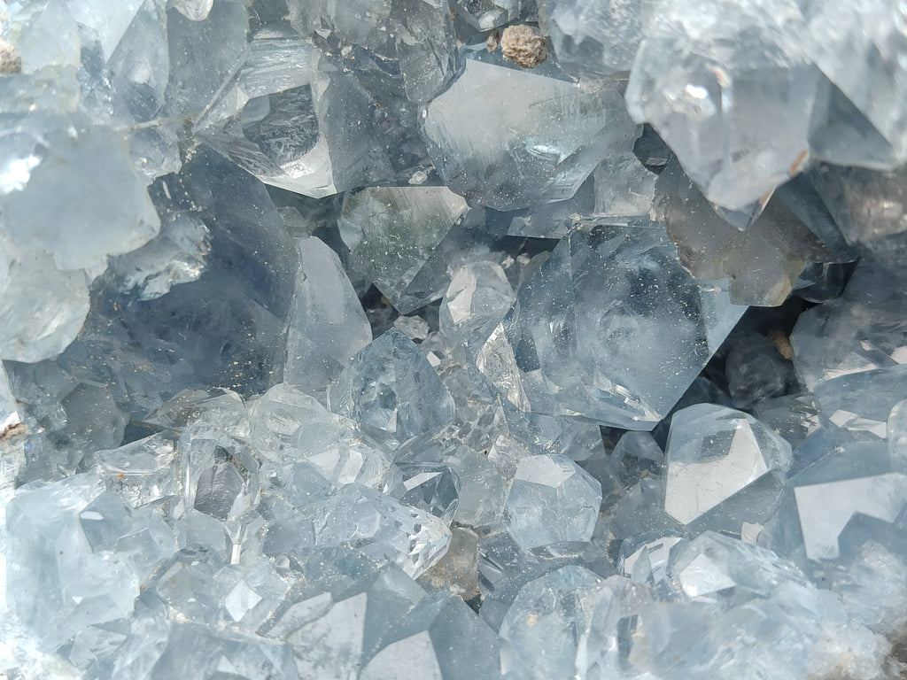 Natural Celestite Geode Clusters x 3 From Sakoany, Madagascar - Toprock Gemstones and Minerals 