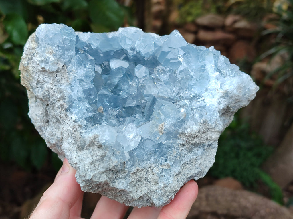 Natural Celestite Geode Clusters x 3 From Sakoany, Madagascar - Toprock Gemstones and Minerals 