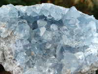 Natural Celestite Geode Clusters x 3 From Sakoany, Madagascar