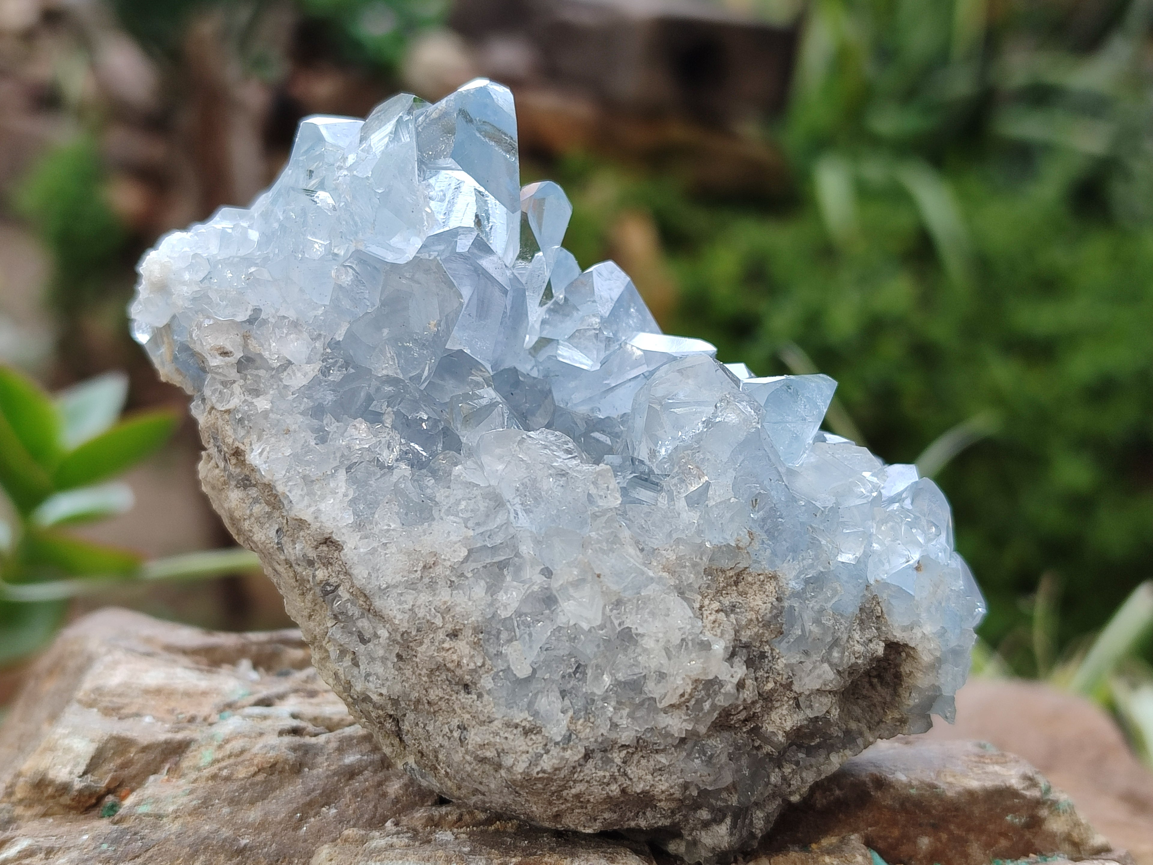 Natural Celestite Geode Clusters x 3 From Sakoany, Madagascar - Toprock Gemstones and Minerals 