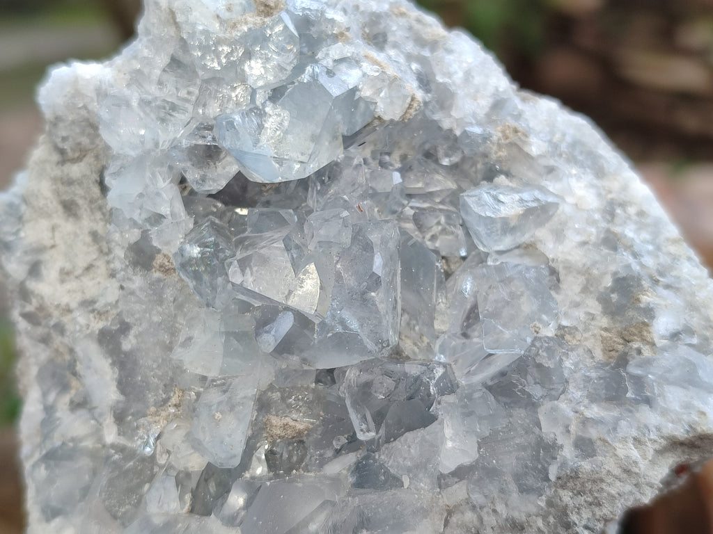 Natural Celestite Geode Clusters x 3 From Sakoany, Madagascar - Toprock Gemstones and Minerals 
