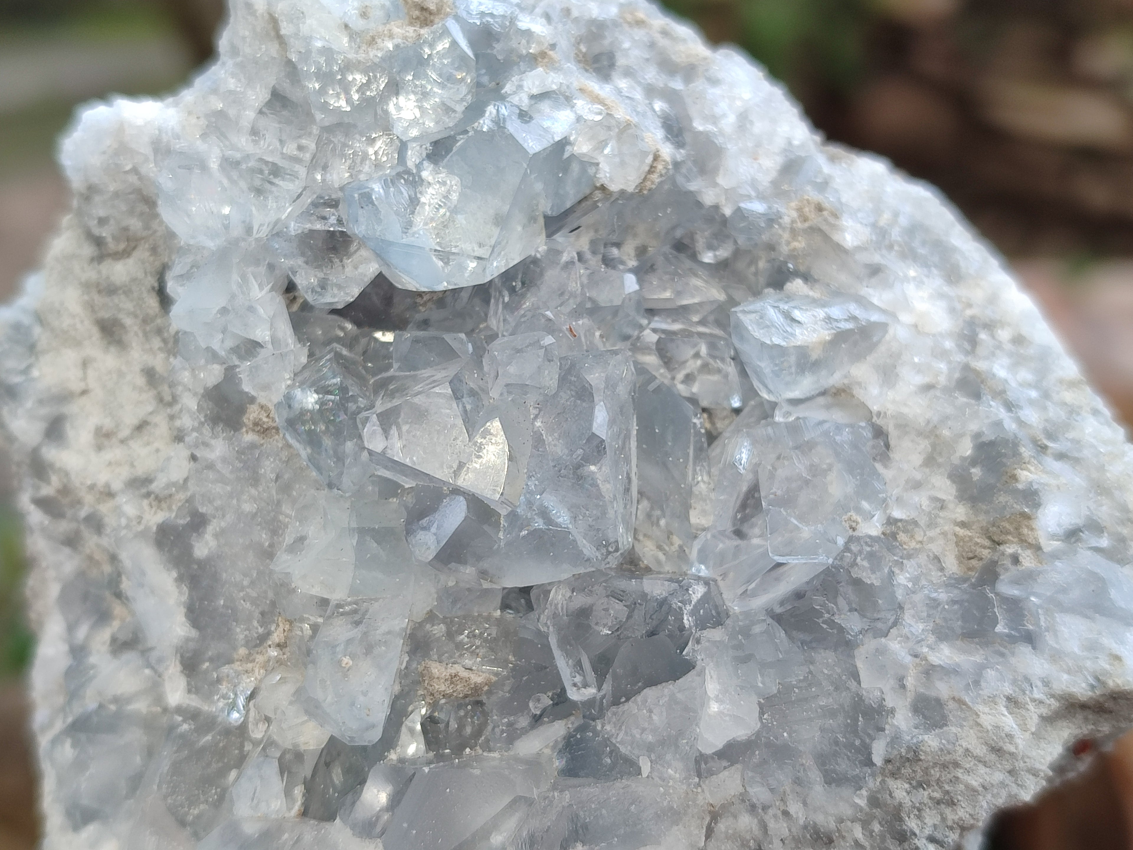 Natural Celestite Geode Clusters x 3 From Sakoany, Madagascar - Toprock Gemstones and Minerals 