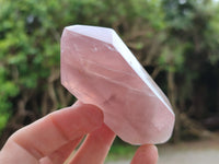 Polished Double Terminated Rose Quartz Points x 6 From Ambatondrazaka, Madagascar