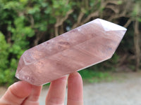 Polished Double Terminated Rose Quartz Points x 6 From Ambatondrazaka, Madagascar