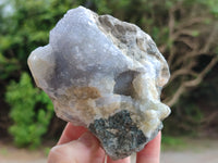 Natural Blue Lace Agate Geode Specimens x 6 From Nsanje, Malawi
