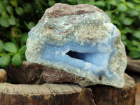 Natural Blue Lace Agate Geode Specimens x 6 From Nsanje, Malawi