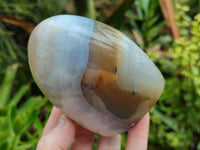 Polished Banded and Carnelian Agate Standing Free Forms x 3 From Madagascar