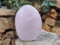 Polished Rose Quartz Standing Free Forms x 6 From Ambatondrazaka, Madagascar