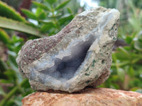 Natural Blue Lace Agate Geode Specimens x 12 From Nsanje, Malawi