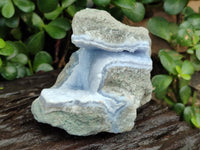 Natural Blue Lace Agate Geode Specimens x 12 From Nsanje, Malawi