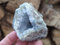 Natural Blue Lace Agate Geode Specimens x 12 From Nsanje, Malawi