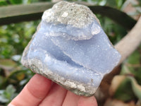 Natural Blue Lace Agate Geode Specimens x 12 From Nsanje, Malawi