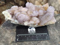 Natural Amethyst and Fairy Cactus Spirit Quartz Clusters x 2 From South Africa