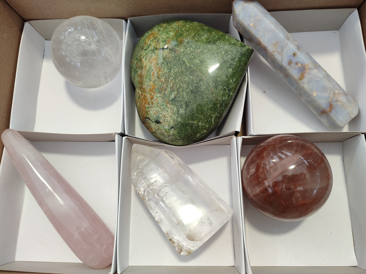 Polished Mixed Assortment of Retail items x 6 From Southern Africa - Toprock Gemstones and Minerals 