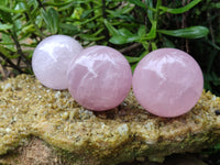 Polished Star Rose Quartz Spheres x 3 From Ambatondrazaka, Madagascar
