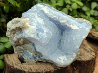 Natural Blue Lace Agate Geode Specimens x 3 From Nsanje, Malawi