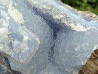 Natural Blue Lace Agate Geode Specimens x 3 From Nsanje, Malawi