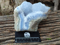 Natural Blue Lace Agate Geode Specimens x 3 From Nsanje, Malawi