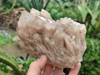 Natural Smokey Phantom Quartz Clusters x 2 From Luena, Congo - Toprock Gemstones and Minerals 