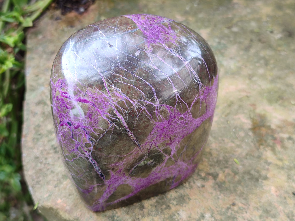 Polished Stichtite Standing Free Forms x 3 From Barberton, South Africa - Toprock Gemstones and Minerals 
