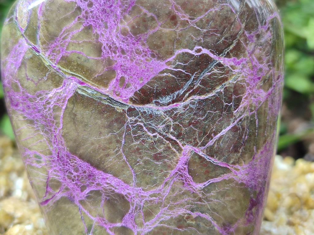 Polished Stichtite Standing Free Forms x 3 From Barberton, South Africa - Toprock Gemstones and Minerals 