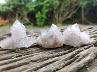 Natural Lilac Spirit Quartz Clusters x 24 From South Africa