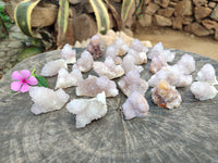 Natural Lilac Spirit Quartz Clusters x 24 From South Africa