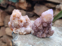 Natural Lilac Spirit Quartz Clusters x 24 From South Africa