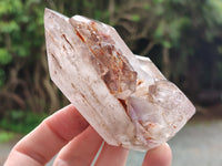 Polished Smokey Window Quartz Crystals x 3 From Madagascar