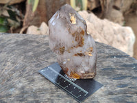 Polished Smokey Window Quartz Crystals x 3 From Madagascar