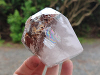 Polished Smokey Window Quartz Crystals x 3 From Madagascar