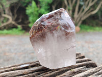 Polished Smokey Window Quartz Crystals x 3 From Madagascar