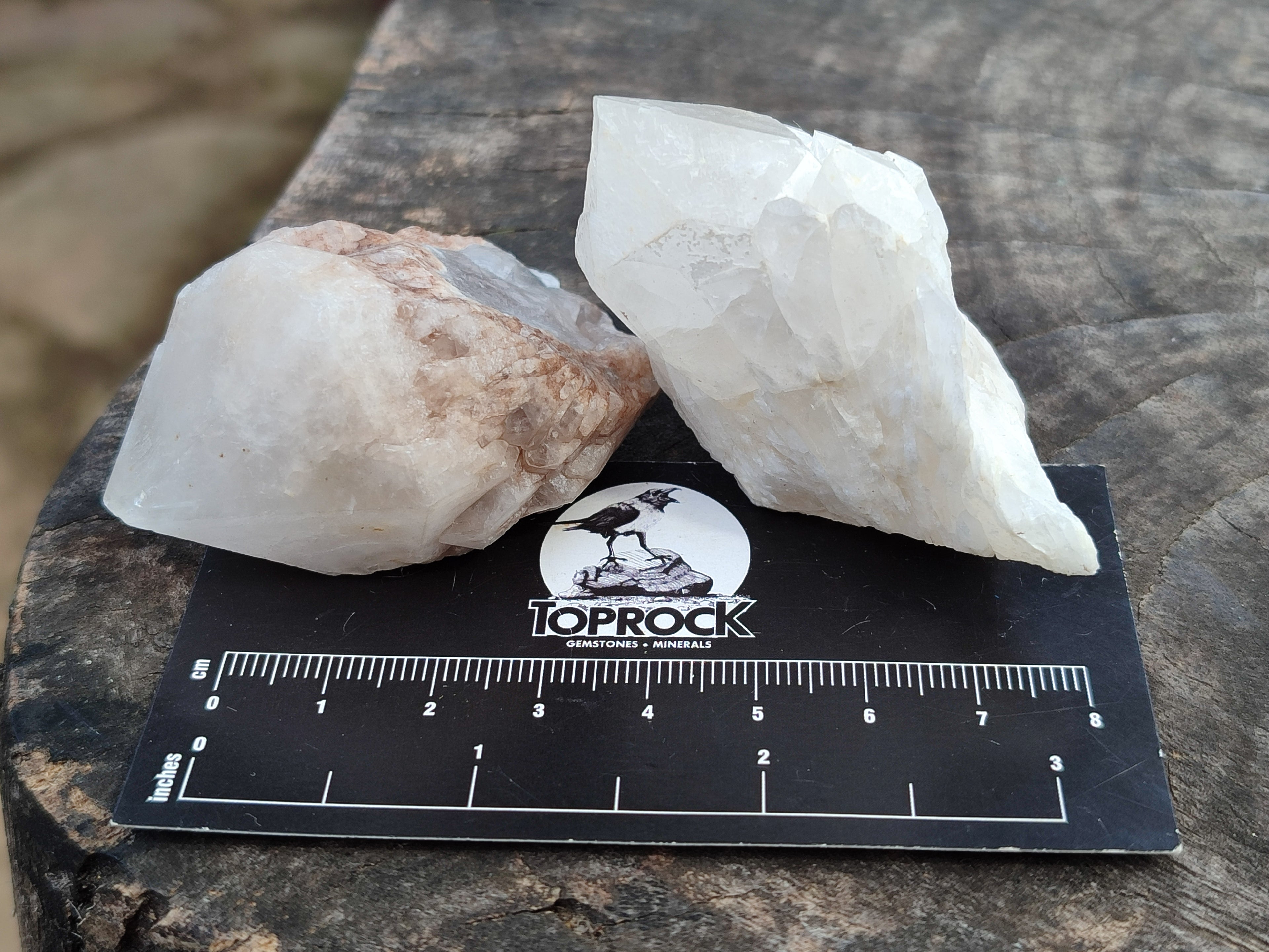 Natural White Pineapple Quartz Crystals x 13 From Madagascar - Toprock Gemstones and Minerals 