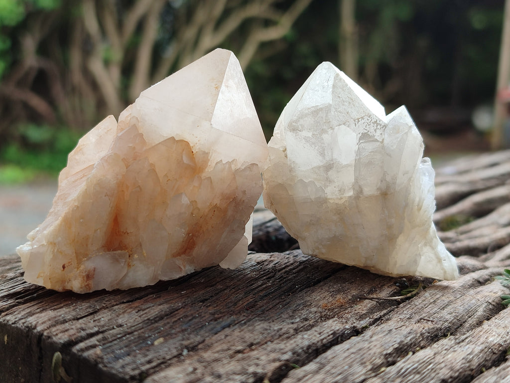 Natural White Pineapple Quartz Crystals x 13 From Madagascar - Toprock Gemstones and Minerals 