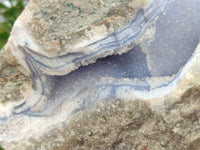 Natural Blue Lace Agate Geode Specimens x 4 From Nsanje, Malawi