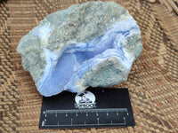 Natural Blue Lace Agate Geode Specimens x 4 From Nsanje, Malawi