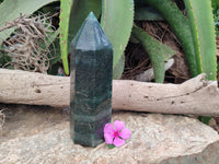 Polished Green Fuchsite Quartz Prism x 1 From Madagascar