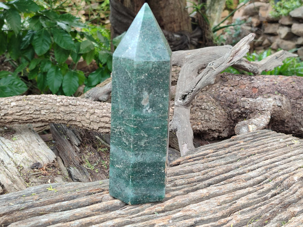 Polished Green Fuchsite Quartz Prism x 1 From Madagascar