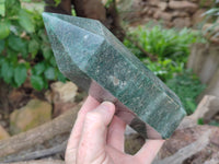 Polished Green Fuchsite Quartz Prism x 1 From Madagascar