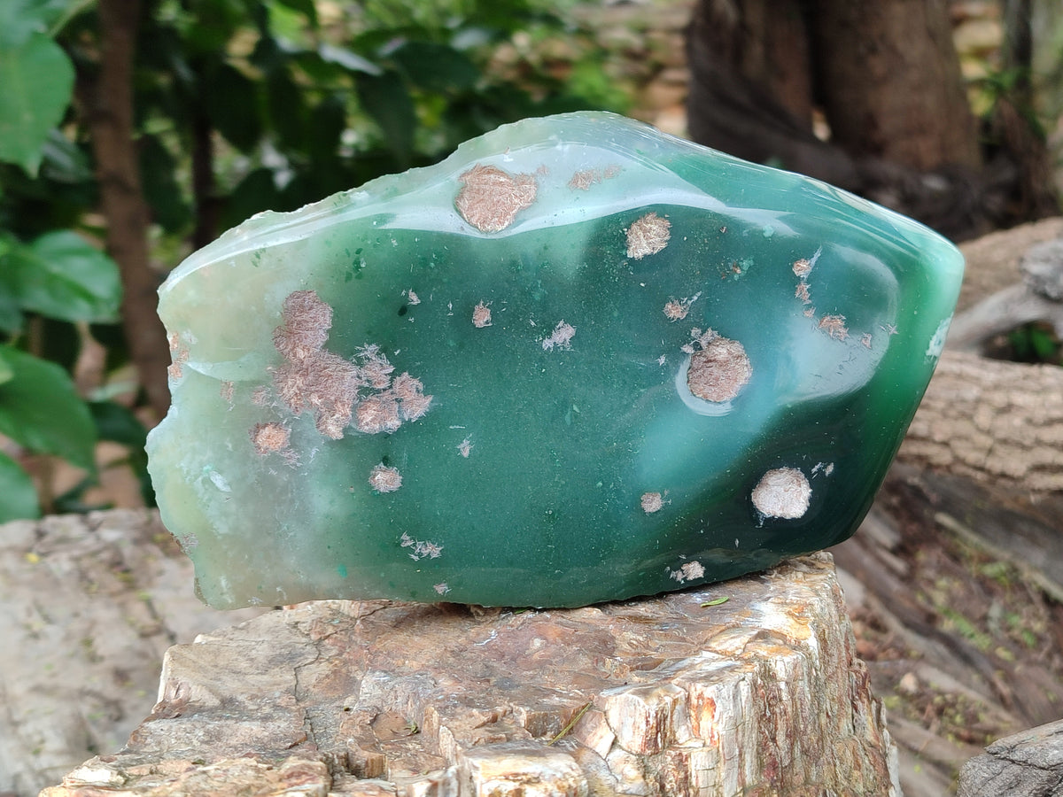 Polished On One Side Emerald Mtorolite Plates x 3 From Mutorashanga, Zimbabwe - Toprock Gemstones and Minerals 