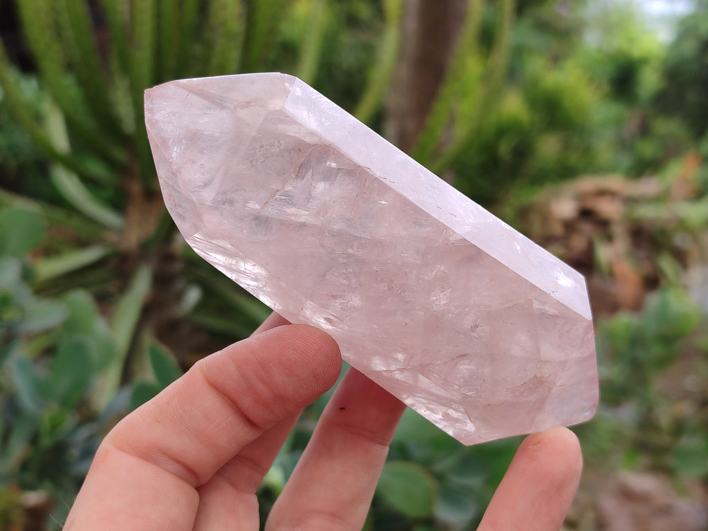 Polished Double Terminated Rose Quartz Points x 6 From Ambatondrazaka, Madagascar - Toprock Gemstones and Minerals 