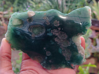 Polished on One Side Emerald Mtorolite Free Forms x 6 From Zimbabwe - Toprock Gemstones and Minerals 