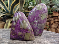Polished Stichtite Standing Free Forms x 3 From Barberton, South Africa